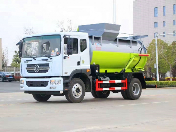 東風多利卡D9國六8-12方餐廚垃圾車（圓罐）