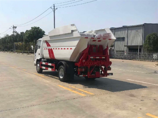 五十鈴100p國六無泄漏後掛桶垃圾車