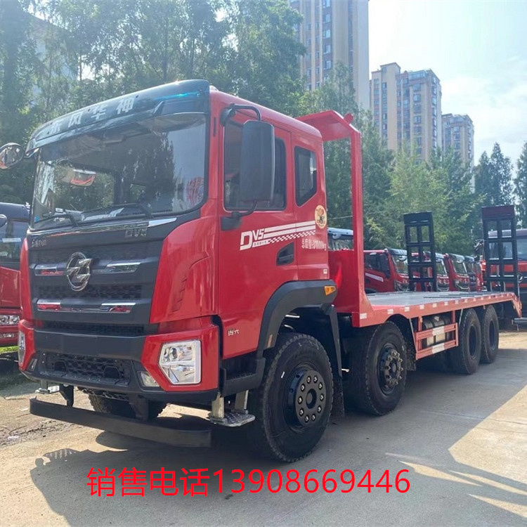 國六東風華神前四後八平板運輸車