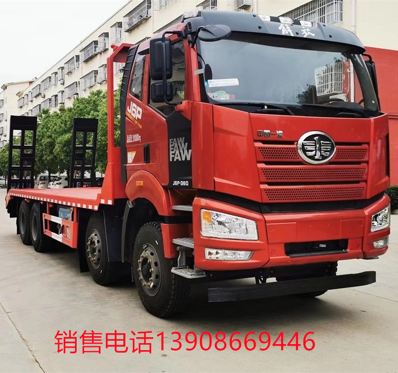 國六解放前四後八平板運輸車