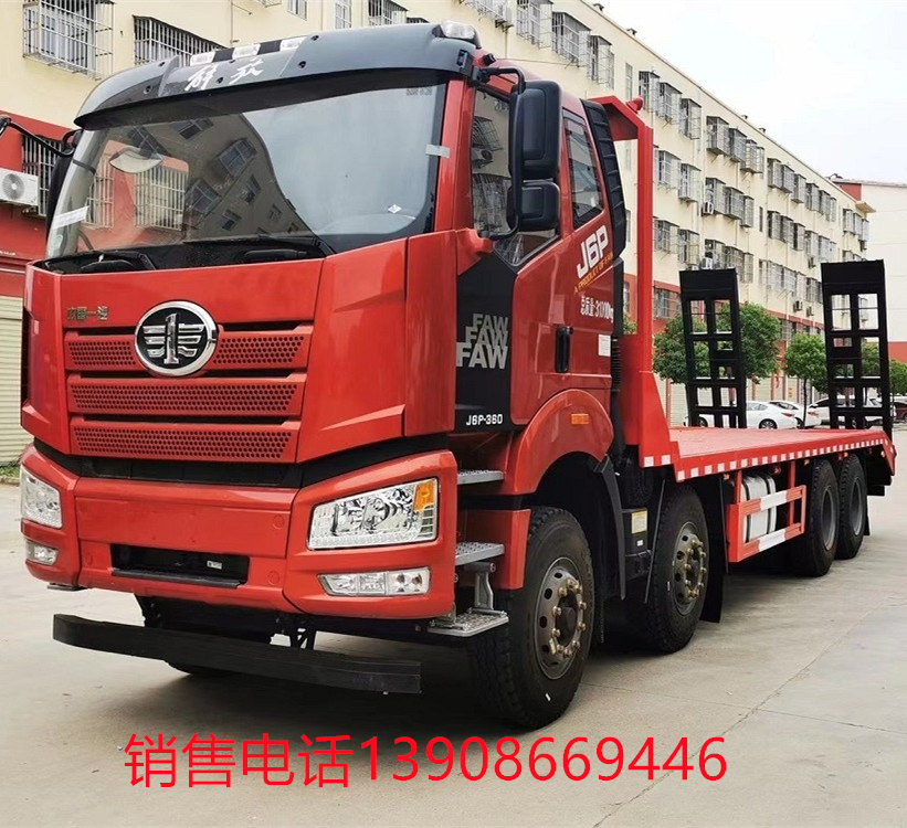 國六解放前四後八平板運輸車