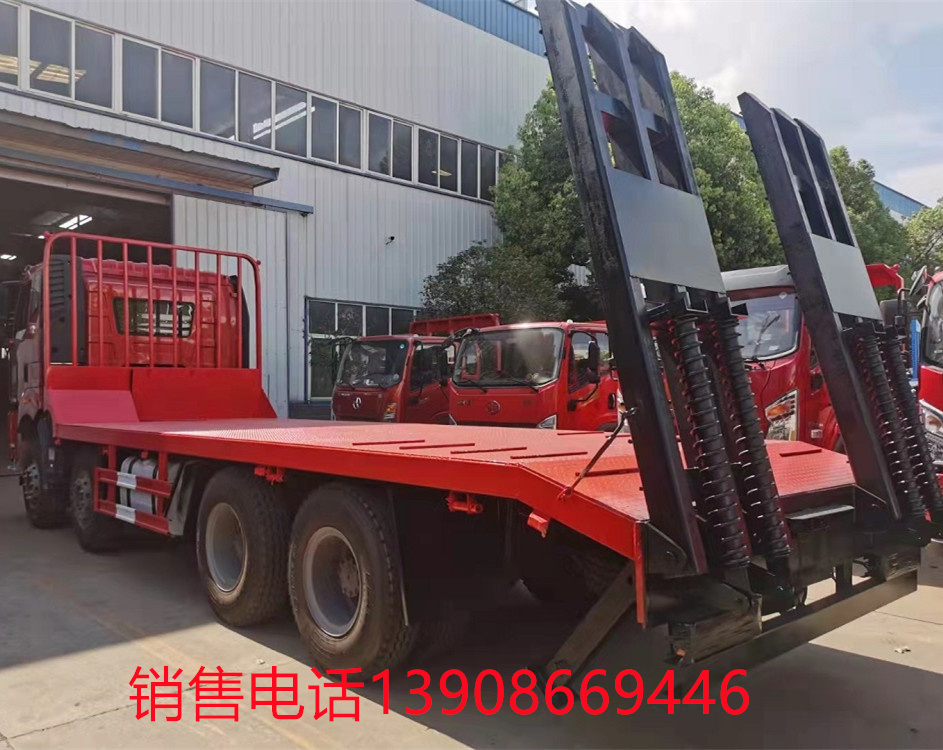國六解放前四後八平板運輸車